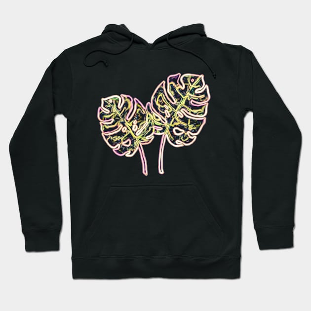 Leaves Neon Hoodie by enchantingants